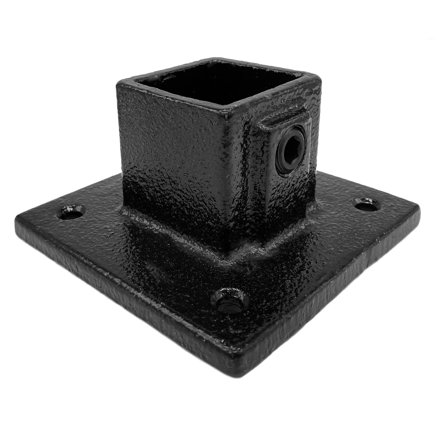 Buiskoppeling Vierkante voetplaat - zwart - vierkant - 40
