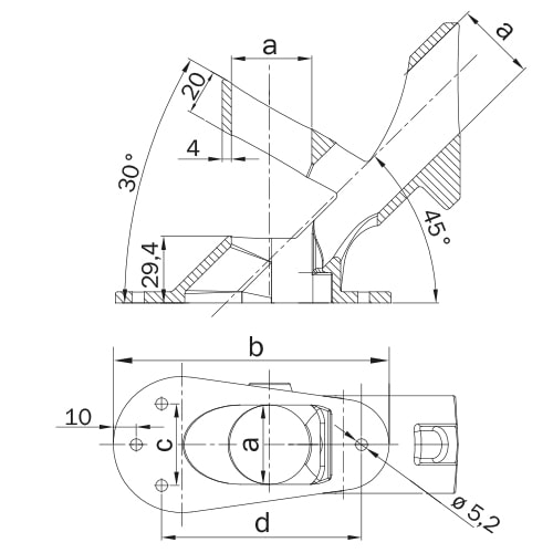 Doos Vlaggenstok variabel-C / 33,7 mm