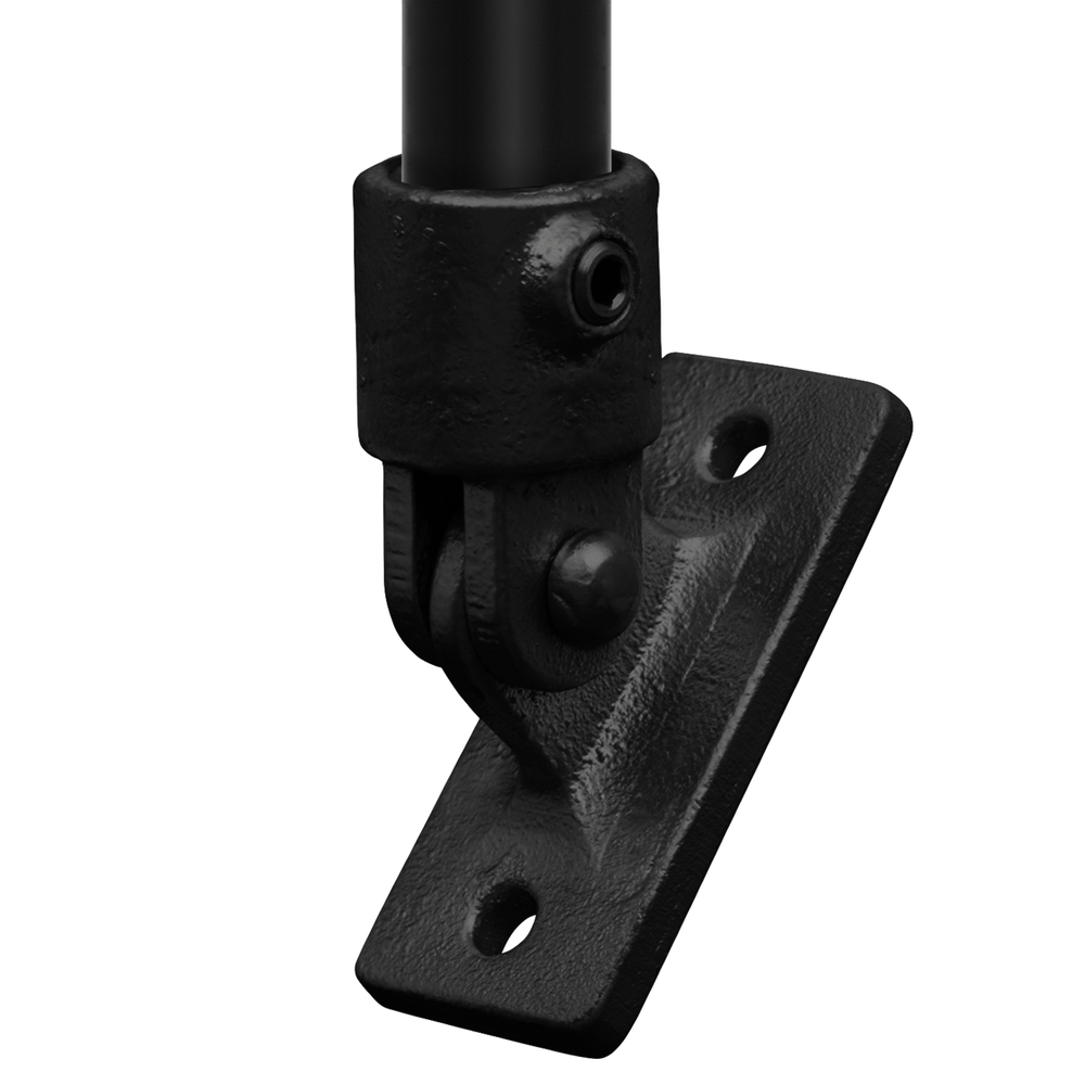 Buiskoppeling Scharnierstuk - zwart-E / 48,3 mm