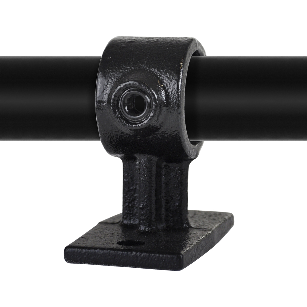 Buiskoppeling Leuningdrager - zwart-D / 42,4 mm
