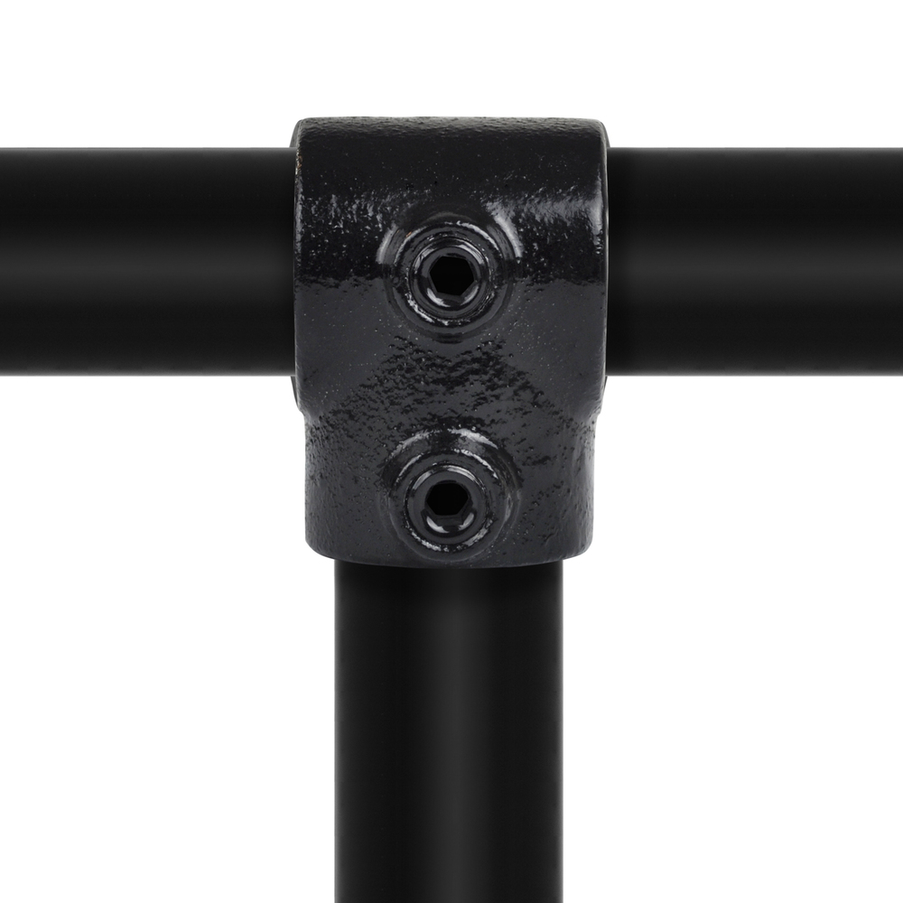 Buiskoppeling Kort T-stuk - zwart-E / 48,3 mm